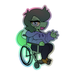 Chibi Olivia Wheelchair Holographic Stickers