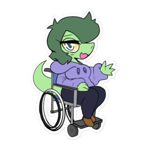 Individual Chibi Olivia Wheelchair Sticker