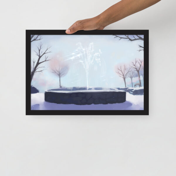 Winter Fountain - Framed poster - Image 2