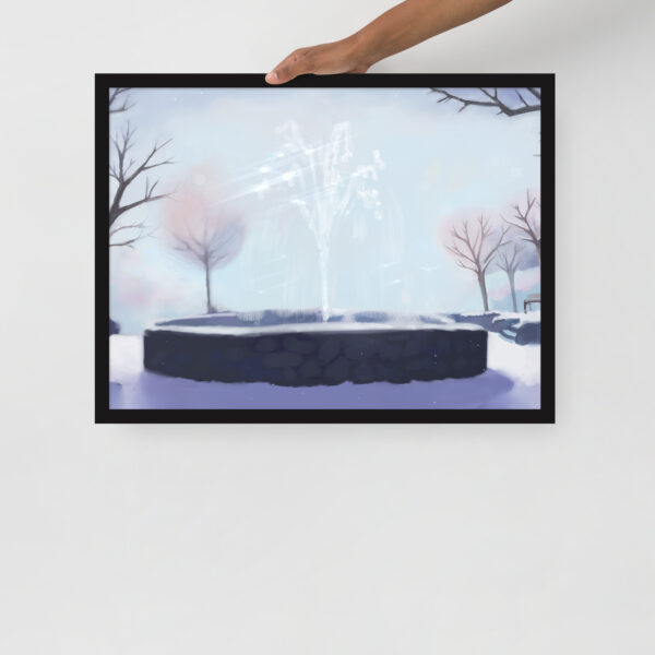 Winter Fountain - Framed poster - Image 3