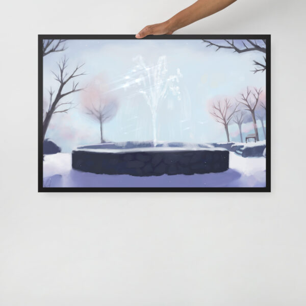 Winter Fountain - Framed poster - Image 4