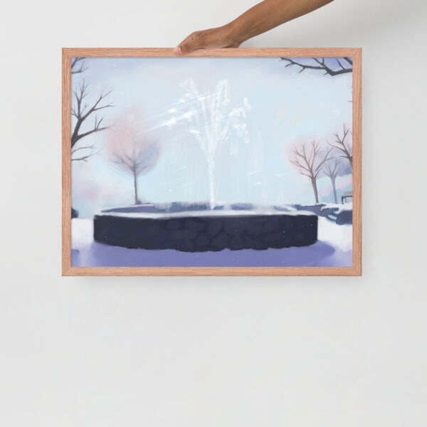 Winter Fountain - Framed poster - Image 7