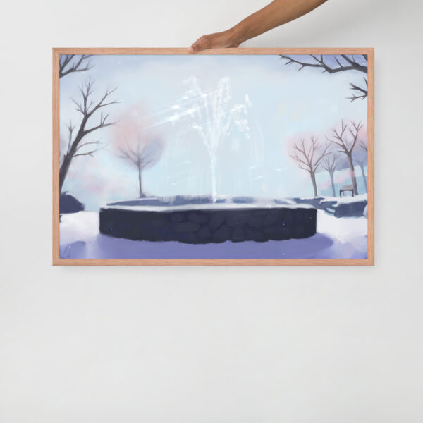 Winter Fountain - Framed poster - Image 8