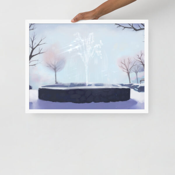 Winter Fountain - Framed poster - Image 11