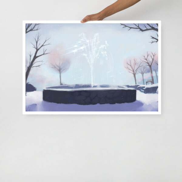 Winter Fountain - Framed poster - Image 12