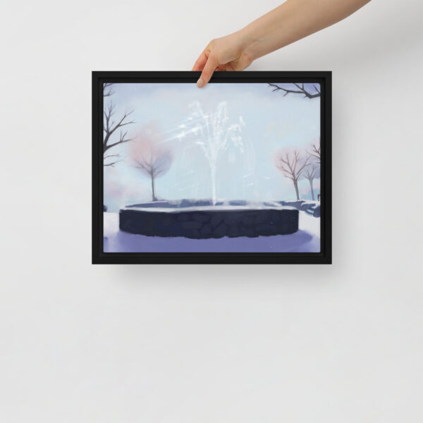 Winter Fountain - Framed canvas - Image 4