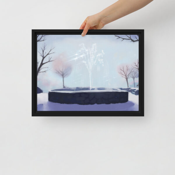 Winter Fountain - Framed canvas - Image 5