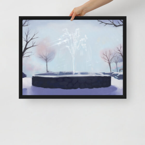 Winter Fountain - Framed canvas - Image 6