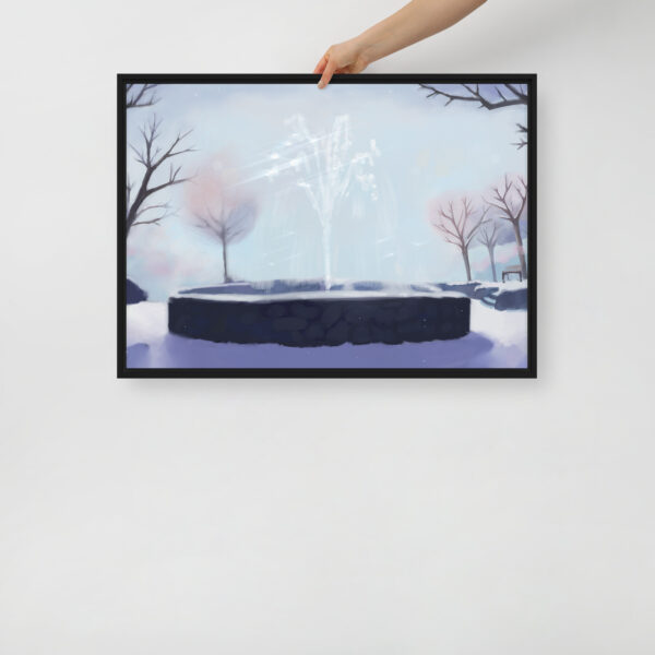 Winter Fountain - Framed canvas - Image 7