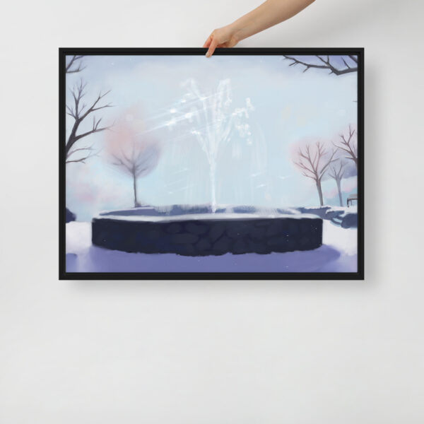 Winter Fountain - Framed canvas - Image 8