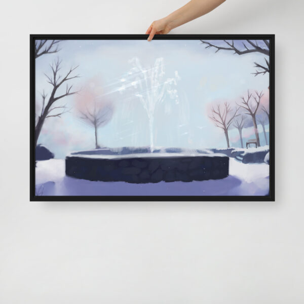 Winter Fountain - Framed canvas - Image 9