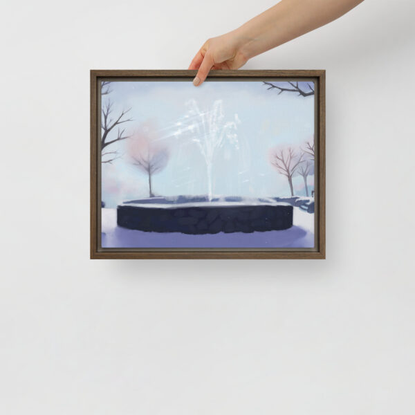 Winter Fountain - Framed canvas - Image 12