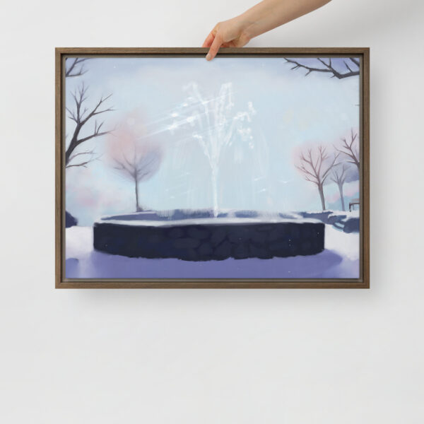 Winter Fountain - Framed canvas - Image 14