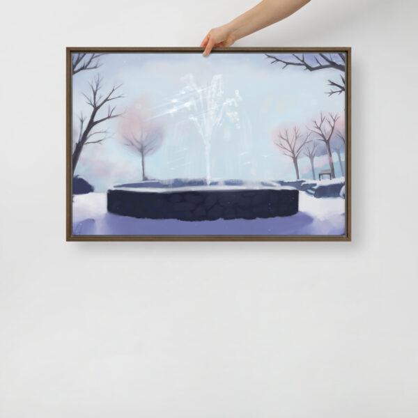 Winter Fountain - Framed canvas - Image 16