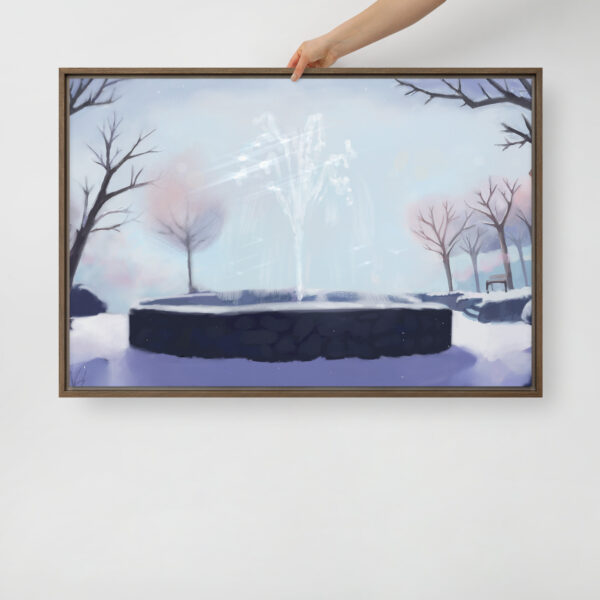 Winter Fountain - Framed canvas - Image 18