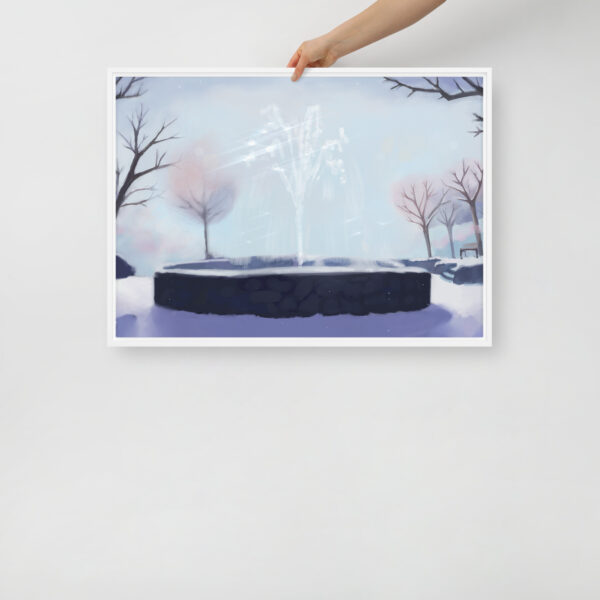 Winter Fountain - Framed canvas - Image 24