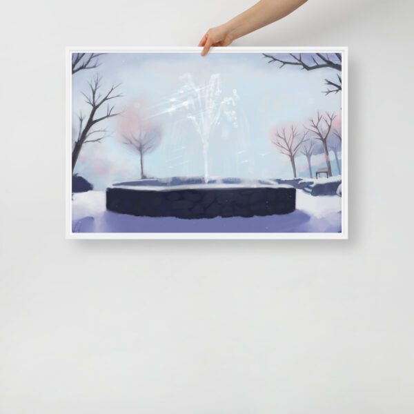 Winter Fountain - Framed canvas - Image 25