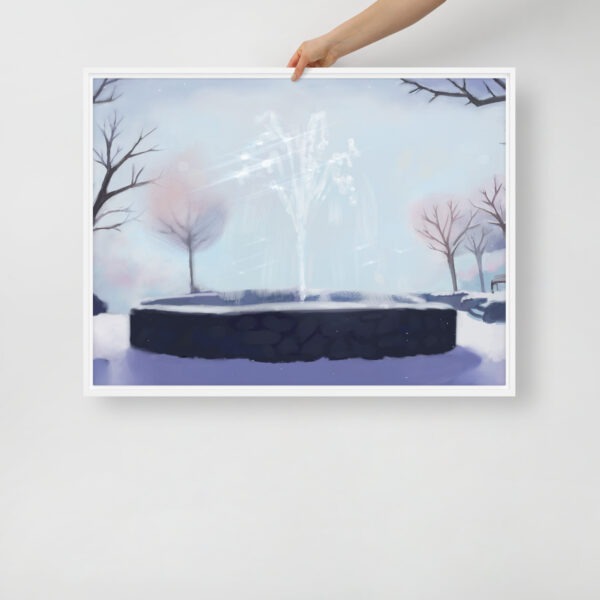 Winter Fountain - Framed canvas - Image 26