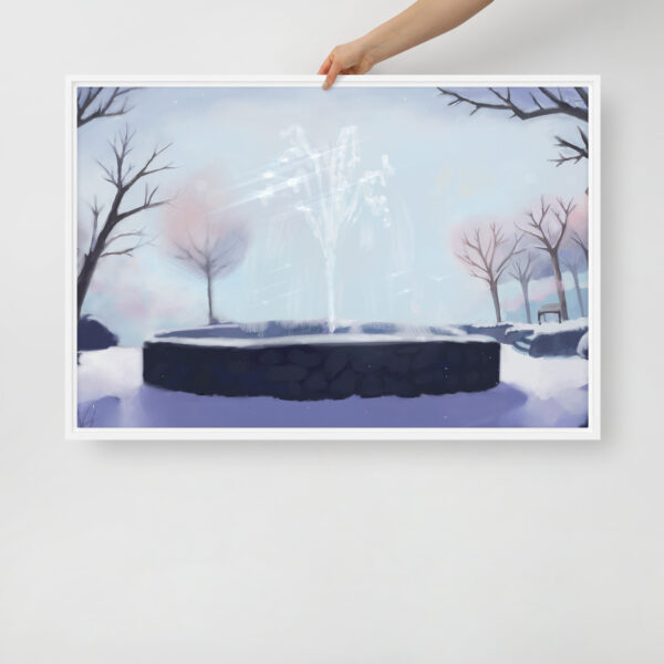 Winter Fountain - Framed canvas - Image 27