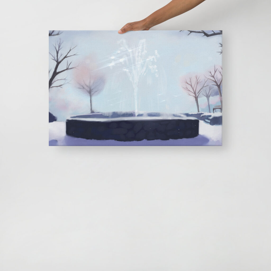 Winter Fountain - Thin canvas