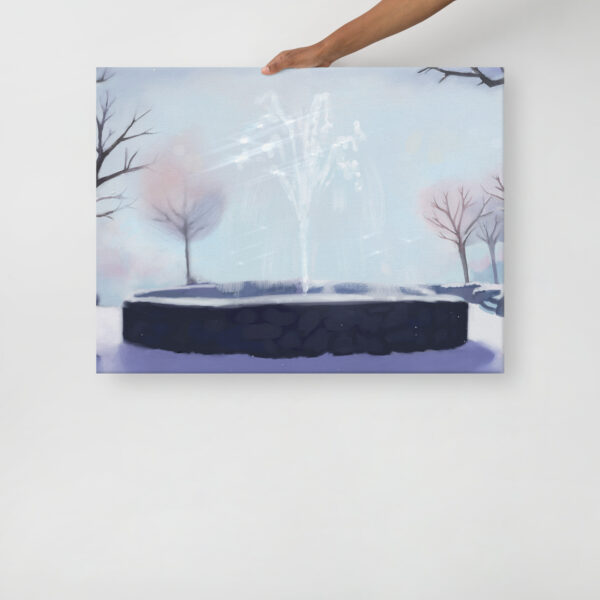 Winter Fountain - Thin canvas - Image 5